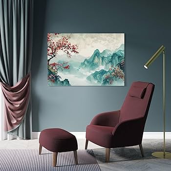 玄関に飾る 山の絵 絵画 花 壁掛け 絵 インテリア自然 風景画モダン Amazon.co.jp: 絵画 富士山の絵 花 「歓びの空へ」 山の絵 玄関